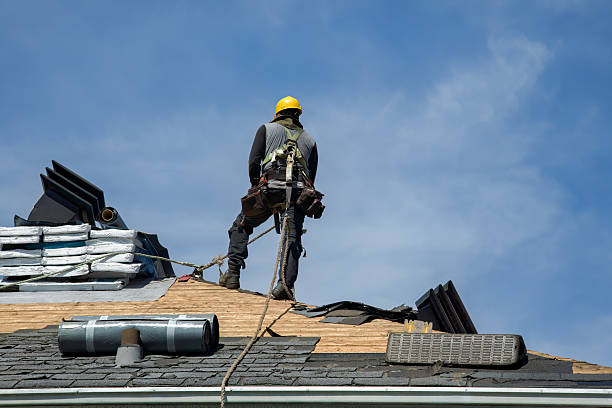Professional Gutter Installation technician working in Racine, MN